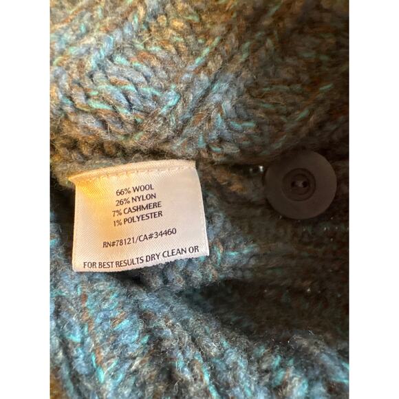 Eileen Fisher Wool Cashmere Blend Hooded Button Front Cardigan Medium - Picture 8 of 8